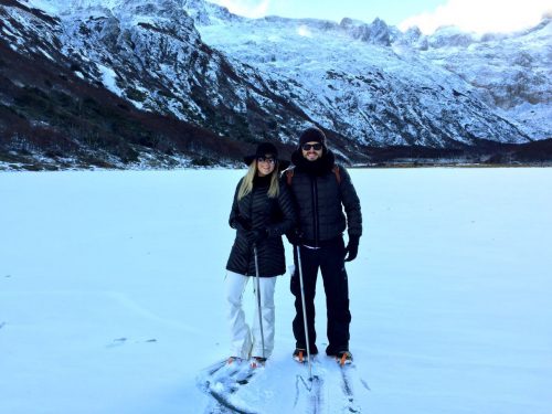 Casal na neve
