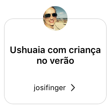 Ushuaia com criança no verão