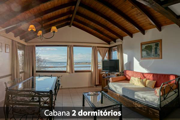 sala de estar Cabana 2 Dormitórios | Brasileiros em Ushuaia