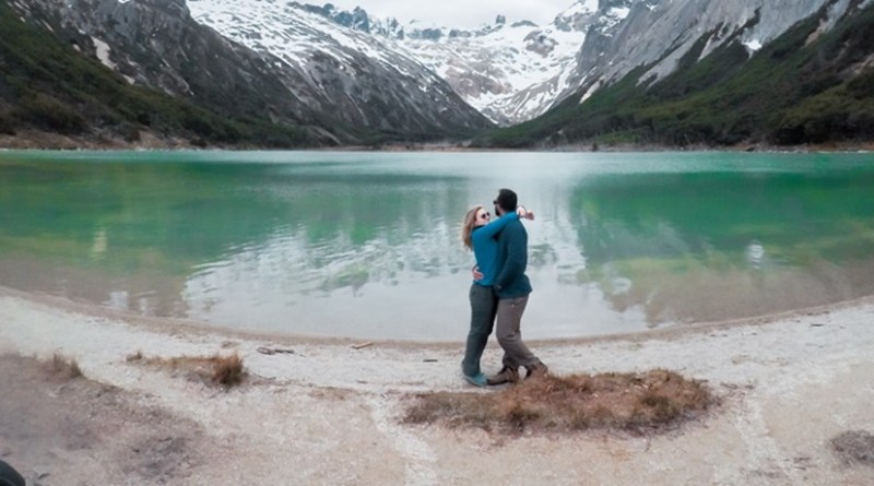 Laguna Esmeralda Camila e Thiago do Blog Casal Ventura conhecem Ushuaia | Brasileiros em Ushuaia