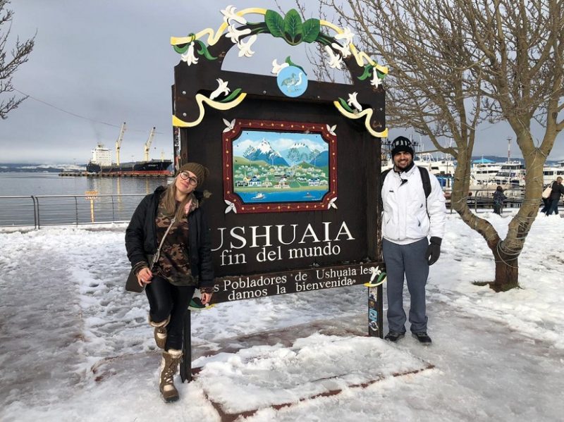 Avelina Falco do Blog Vivendo a Vida Pelo Mundo visita Ushuaia! | Brasileiros em Ushuaia