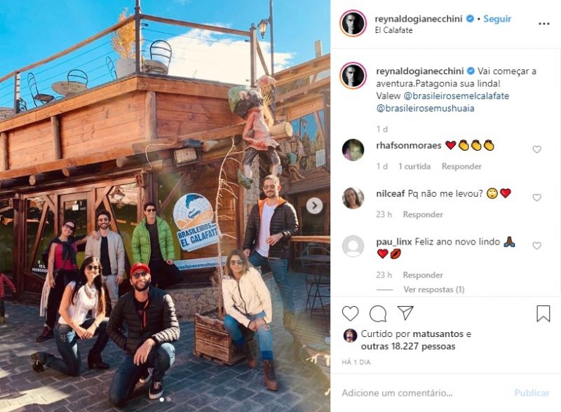 Reinaldo Gianecchini Visita El Calafate - Instagram | Brasileiros em Ushuaia