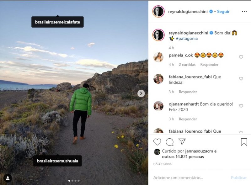 Reinaldo Gianecchini Visita El Calafate - Instagram | Brasileiros em Ushuaia